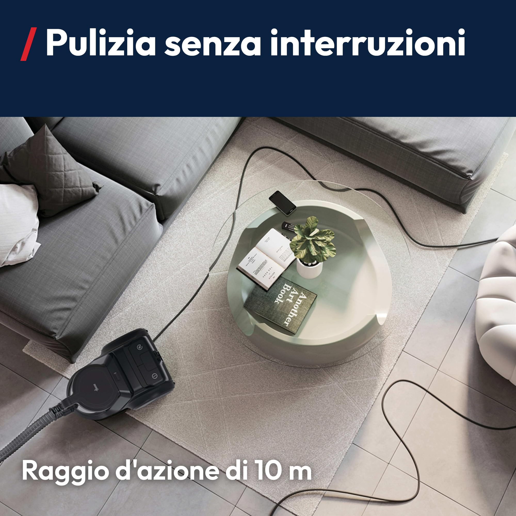 Hoover HP2 Aspirapolvere Compatto Senza Sacco, Potente e Leggero, per Tappeti e Pavimenti, Filtro EPA, Contenitore 2,5L, Accessori Integrati, Raggio 10 m, 850W [HP2Z10A]