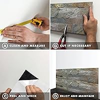 Vista 7 de Stoneflex Azulejos de piedra 3D autoadhesivos para despegar y pegar, se adhieren a la pared del muro de la cocina, sala de estar, oficina, baño