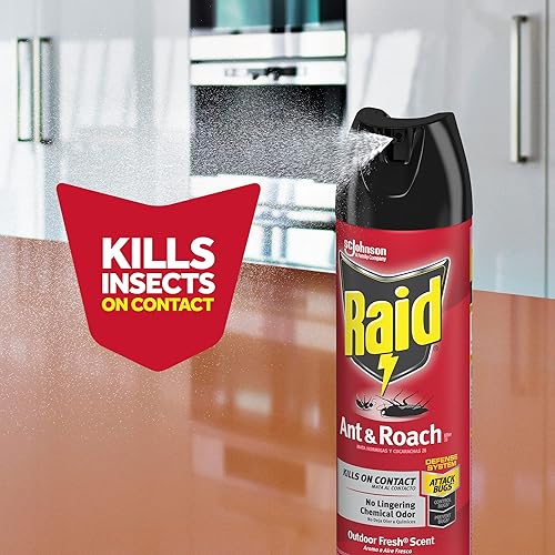 Miniatura 2 de Raid Ant & Roach Killer Defense System, aroma fresco al aire libre, 17.5 onzas (paquete de 12)