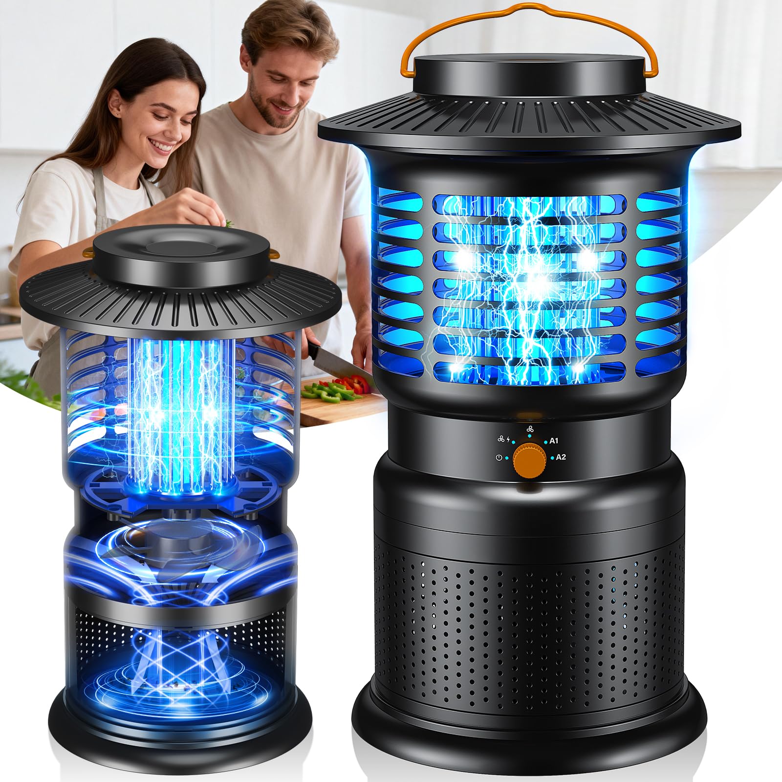 Photo 1 of Sayneep Bug Zapper Outdoor, 5-in-1 Mosquito & Fly Zapper with Airflow Attraction, 4200V Effective Bug Control, Auto Light Sensor, 10000mAh Rechargeable Battery, Cordless Outdoor & Indoor Use