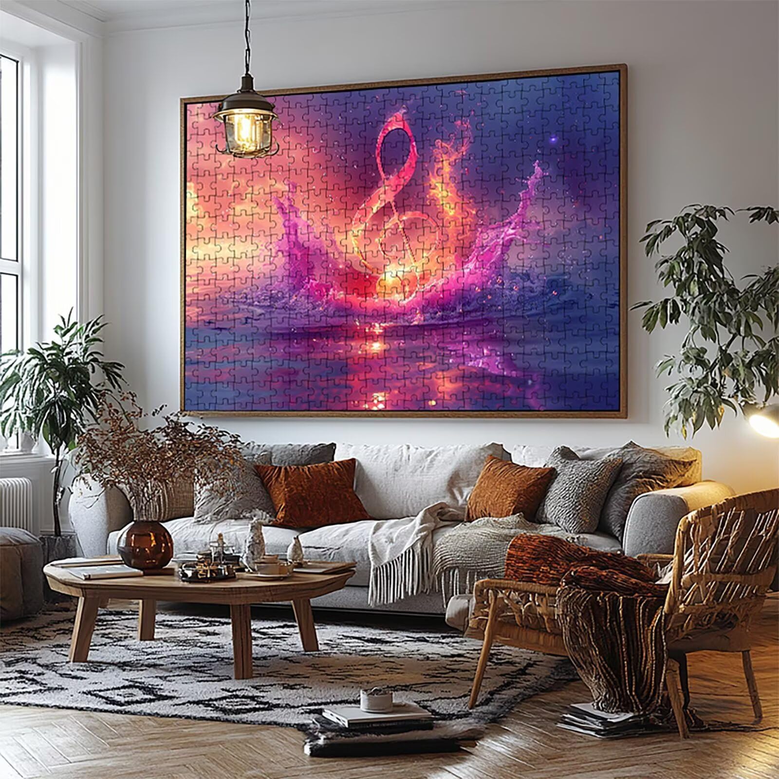 Puzzle 2000 sztuk Dorośli Puzzle Muzyczne 2000 Sztuk Abstrakcyjne Drewno, Klasyczne Puzzle dla całej rodziny Razem, Puzzle dla dorosłych na wiosnę Dekoracja ścienna 70 x 100 cm LZPT-00339
