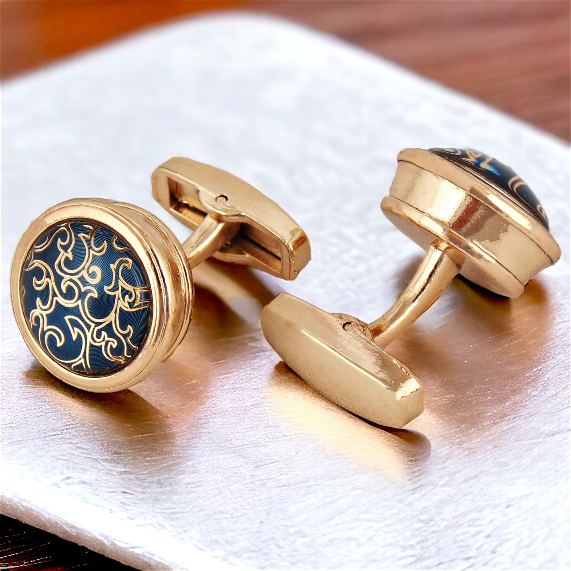 Golden Alloy Sleeve Button Formal Cuff Wedding Shirt Button