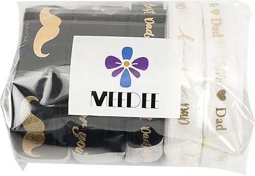 Miniatura 9 de MEEDEE Cinta de feliz día del padre, decoración del día del padre, caja de regalo, decoración de papel de regalo, cinta fina de satén negro surtido