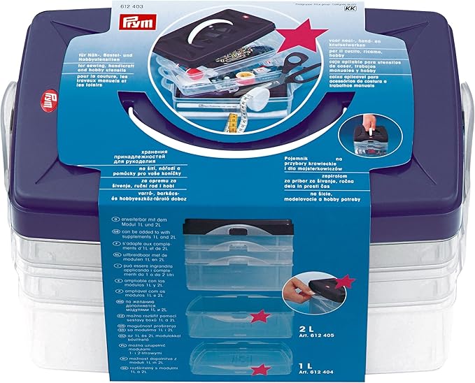Prym 612403 Multi Click Aufbewahrungsbox Basismodell, 24 x 16.5 x 14 cm