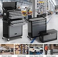 Vista 6 de Tool Chest 8-Drawer 42'' Large Rolling Tool Chest with Wheels Detachable Top Metal Tool Box Garage Storage Cabinet for Repair Room,Warehouse