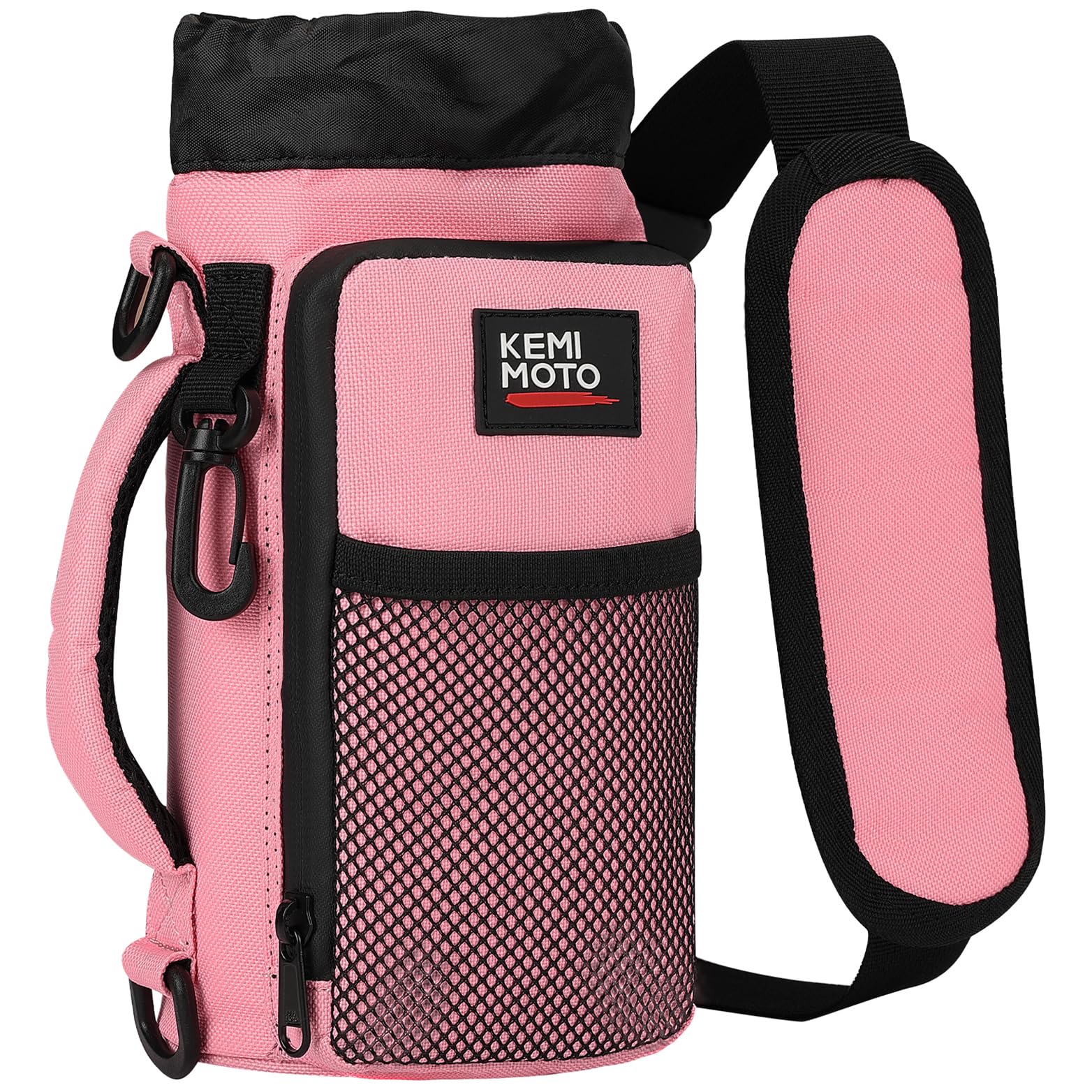 KEMIMOTO Water Bottle Holder Bag, Water Bottle Carrier with Adjustable Shoulder Strap, Water Bottle Pouch Holder for Hiking, Camping, Fishing,