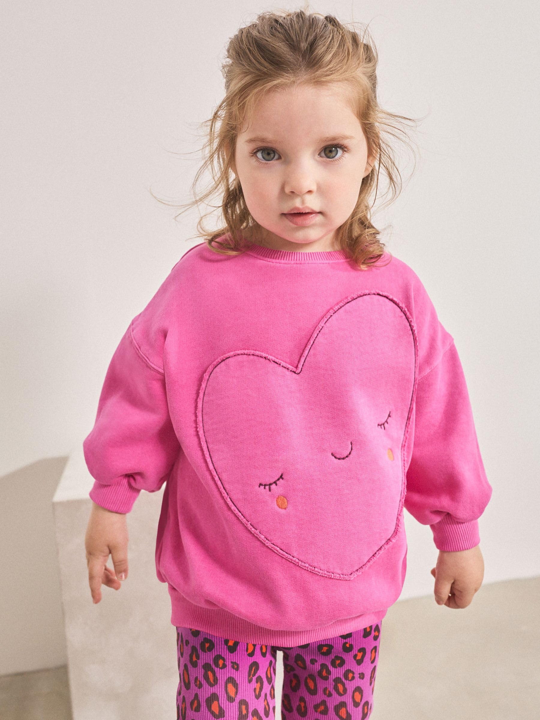 NEXT Mädchen Sweatshirt und Leggings mit Schlag im Set