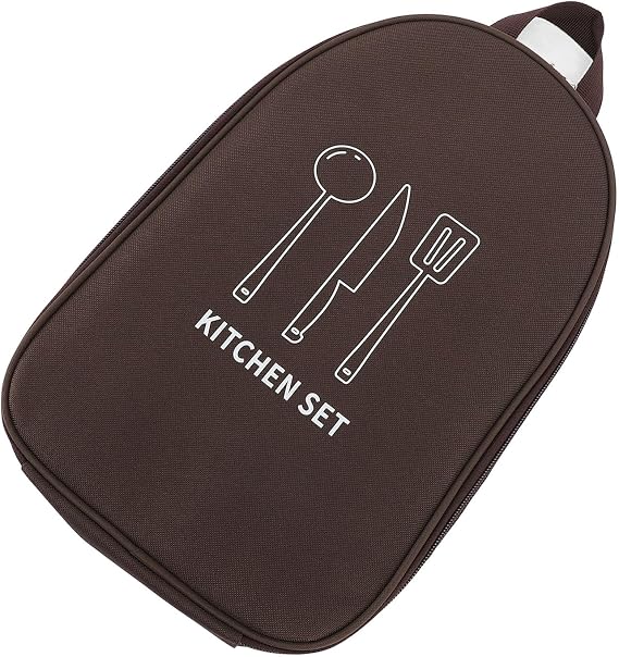 Portable Camping Cookware Storage Bag Camping Cooking Utensils Organizer Multifunctional Portable Camping Kitchen Organizer for BBQ Camp Cookware Kitchen Kit(Coffee)