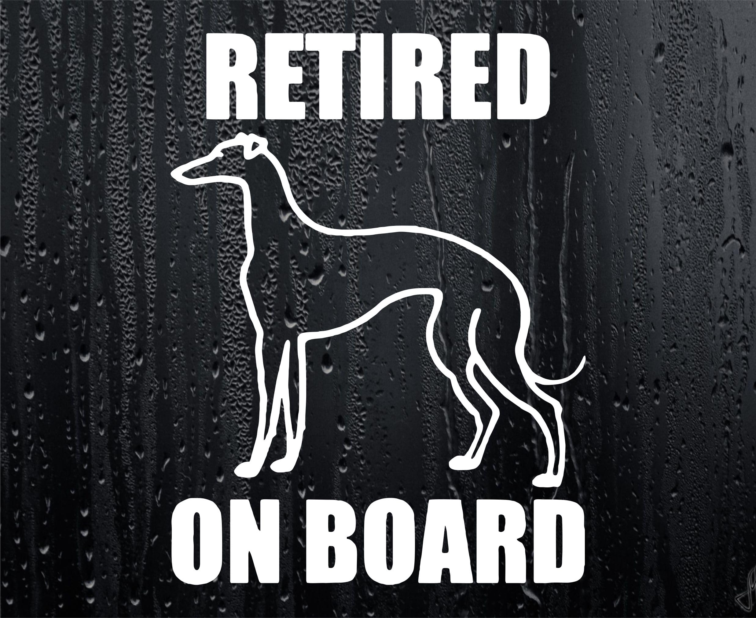 Car Sticker Retired Greyhound ON Board Novelty Decal