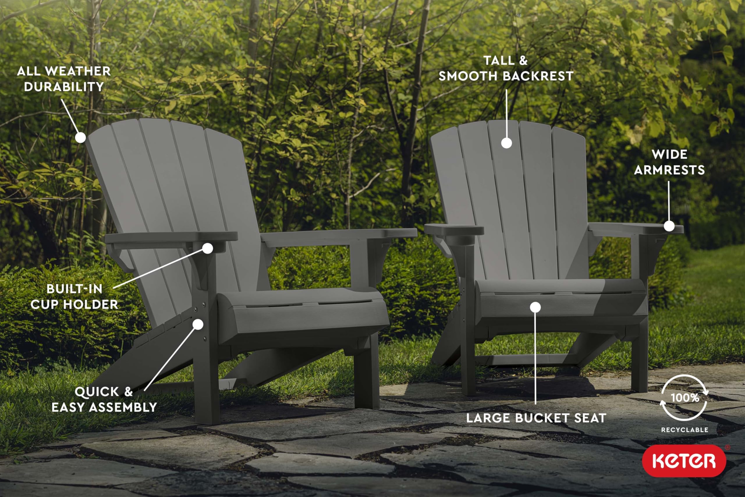 dark grey plastic garden chairs