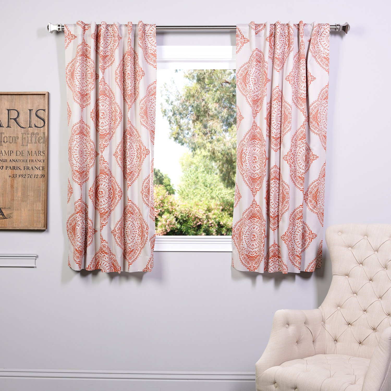 Orange Damask Curtains Curtains & Drapes 2023