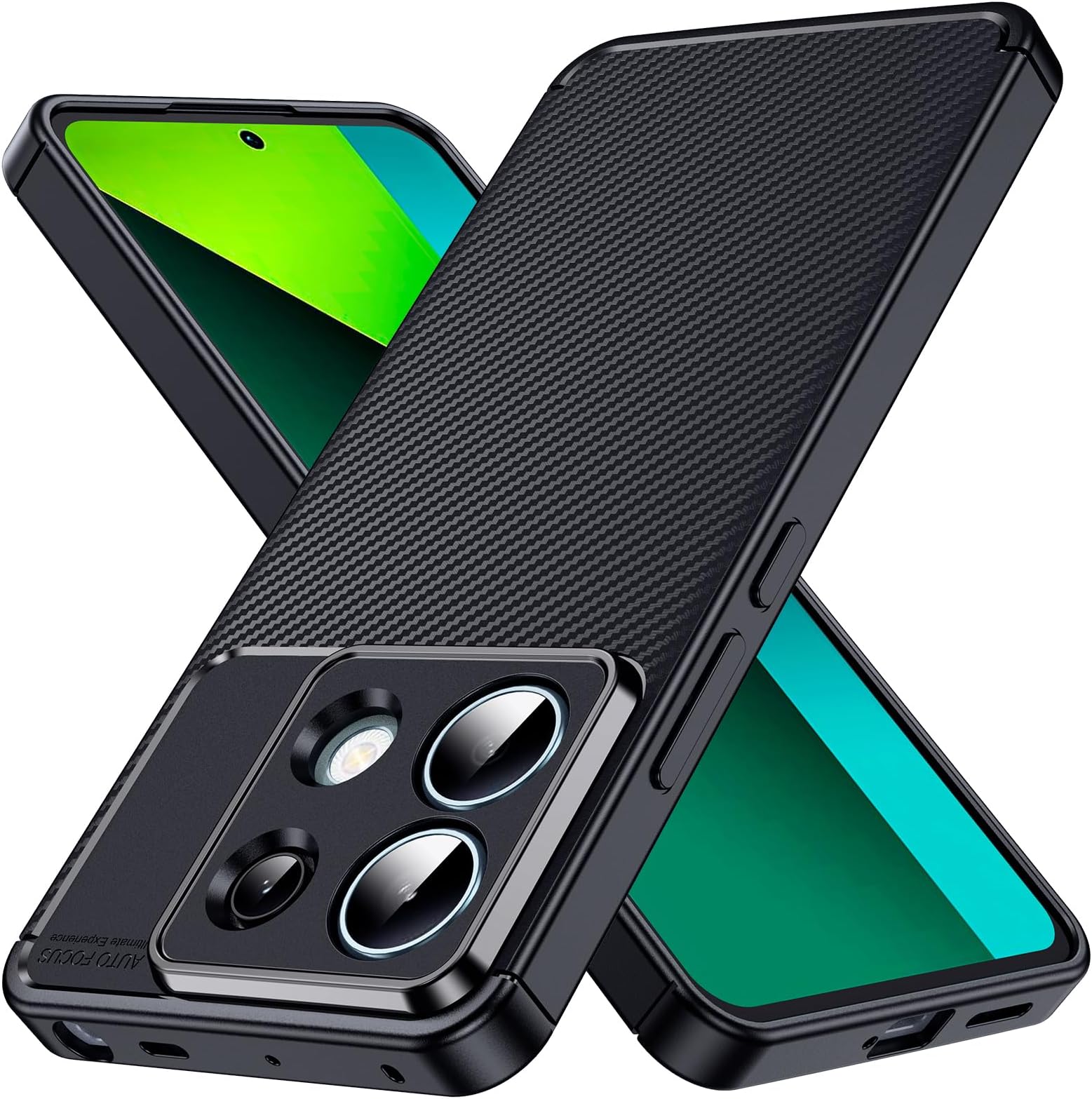 WBWONE Cover Per Xiaomi Redmi Note 13 Pro 5G / Poco X6 5G, Custodia Traslucida Con Anello Girevole E Supporto Magnetico, Nero - 2