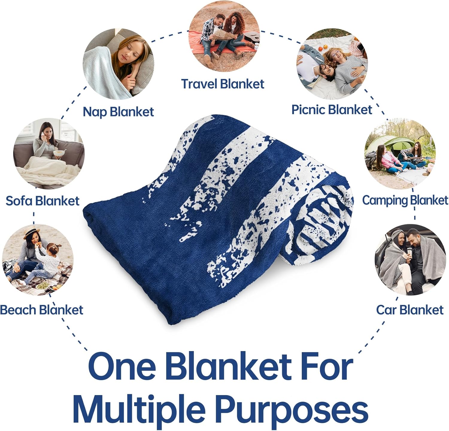 Husband Gifts- Cool Blanket for Husbands- Valentines Day/Anniversary/Birthday Gifts for Husband from Wife, Soft Useful Blanket Throw for Bed Sofa Car, 60”×50” - Image 3