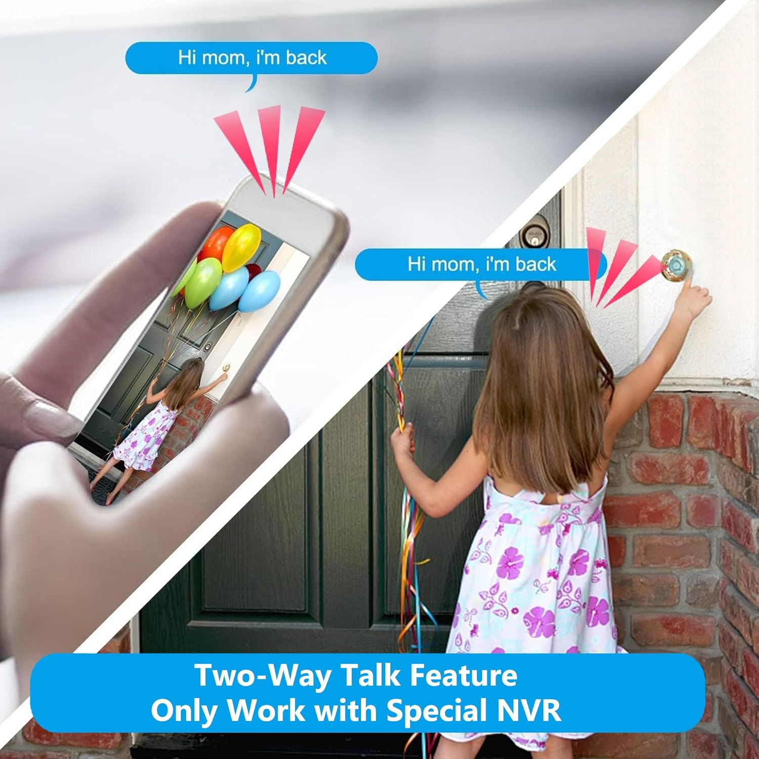 Real HD Acusense 4K 8MP Dual Lens Poe IP Security Camera Outdoor 180 Degree Panoramic Wide Angle, Plastic Casing, Smart IR and White Light Night Vision, Support 256G Micro-SD(NOT Included)