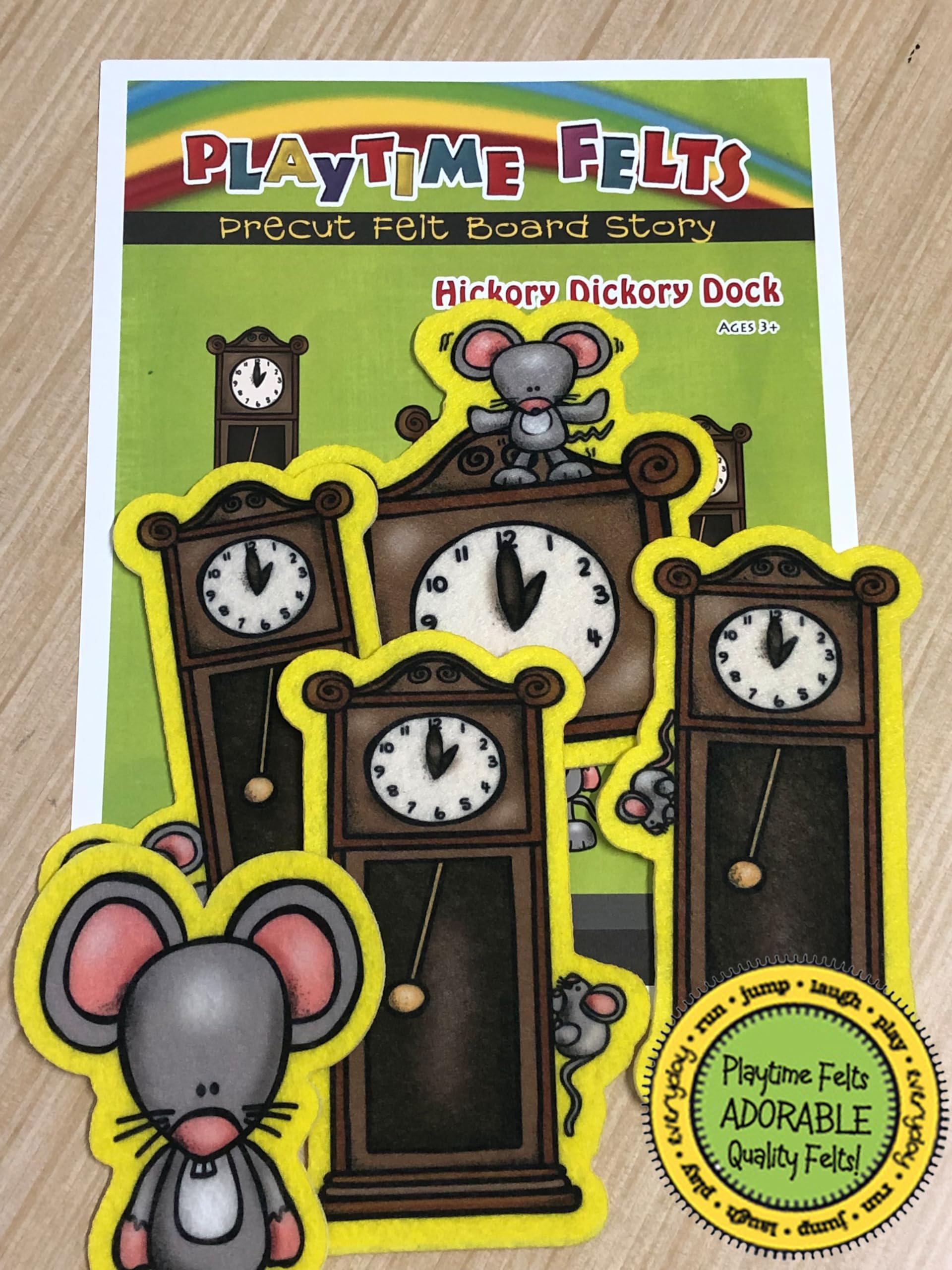 Amazon.com: Hickory Dickory Dock Nursery Rhyme Felt Figures | 5