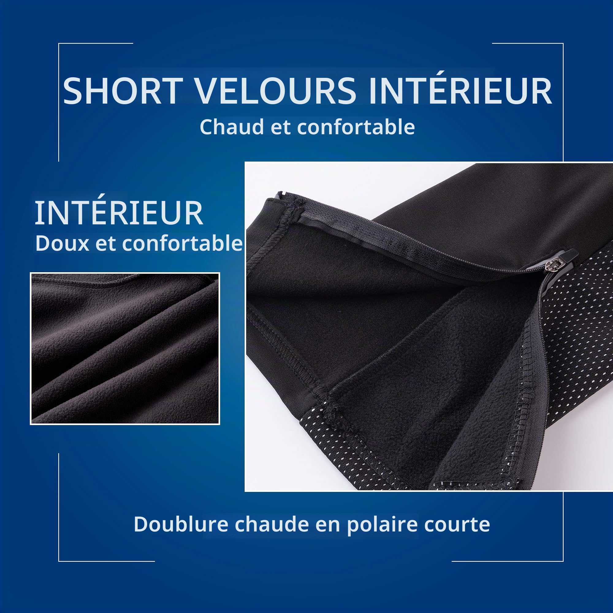 Tofern Pantalon Cyclisme Sport d'extérieur Coupe-Vent Pantalon Sport Homme Respirant Imperméable pour Moto Cyclisme Vélo VTT Jogging Thermique avec Doublure en Polaire pour Homme