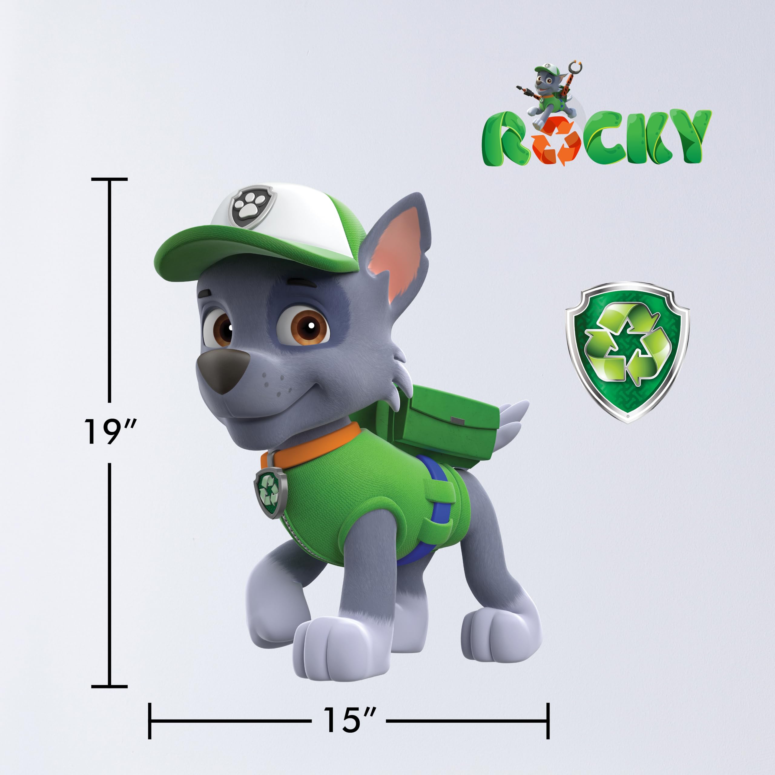 PAW Patrol Rocky タオル 約25cm Amazon.com: Wall Palz Nickelodeon Paw Patrol Wall Decal - 19