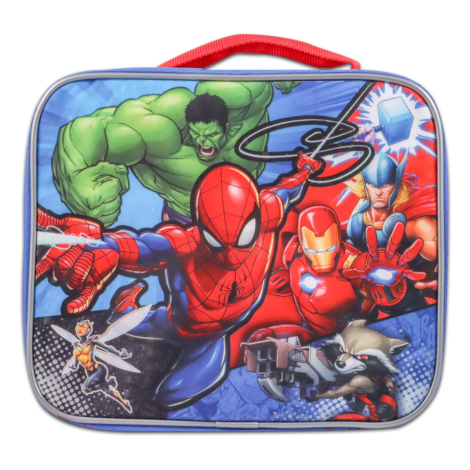 Marvel Avengers Backpack and Lunch Box Set for Kids Bundle with Avengers Backpack and Lunch