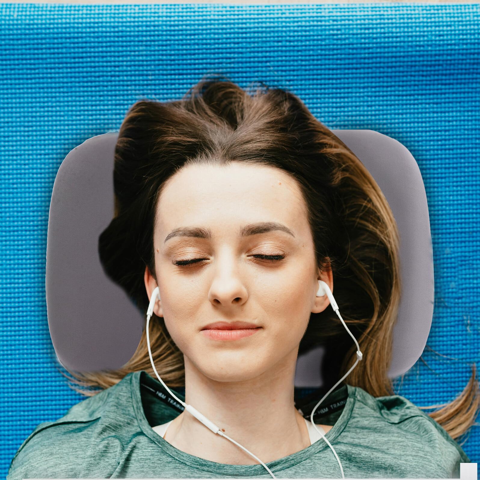 Cuscino da Viaggio Piccolo Rettangolare in Schiuma a Lenta Memoria Rivestimento in Seta Ghiaccio, Fresco, Rimovibile e Lavabile per Riposo Ufficio e Uso Domestico