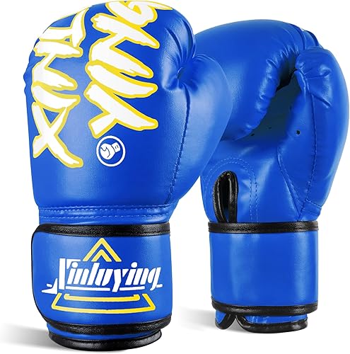 Xinluying Guantes de boxeo para niños, saco de boxeo, entrenamiento de kickboxing, MMA Muay Thai para niños y niñas
