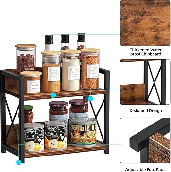 2 Tier Wooden Coffee Station Organiser