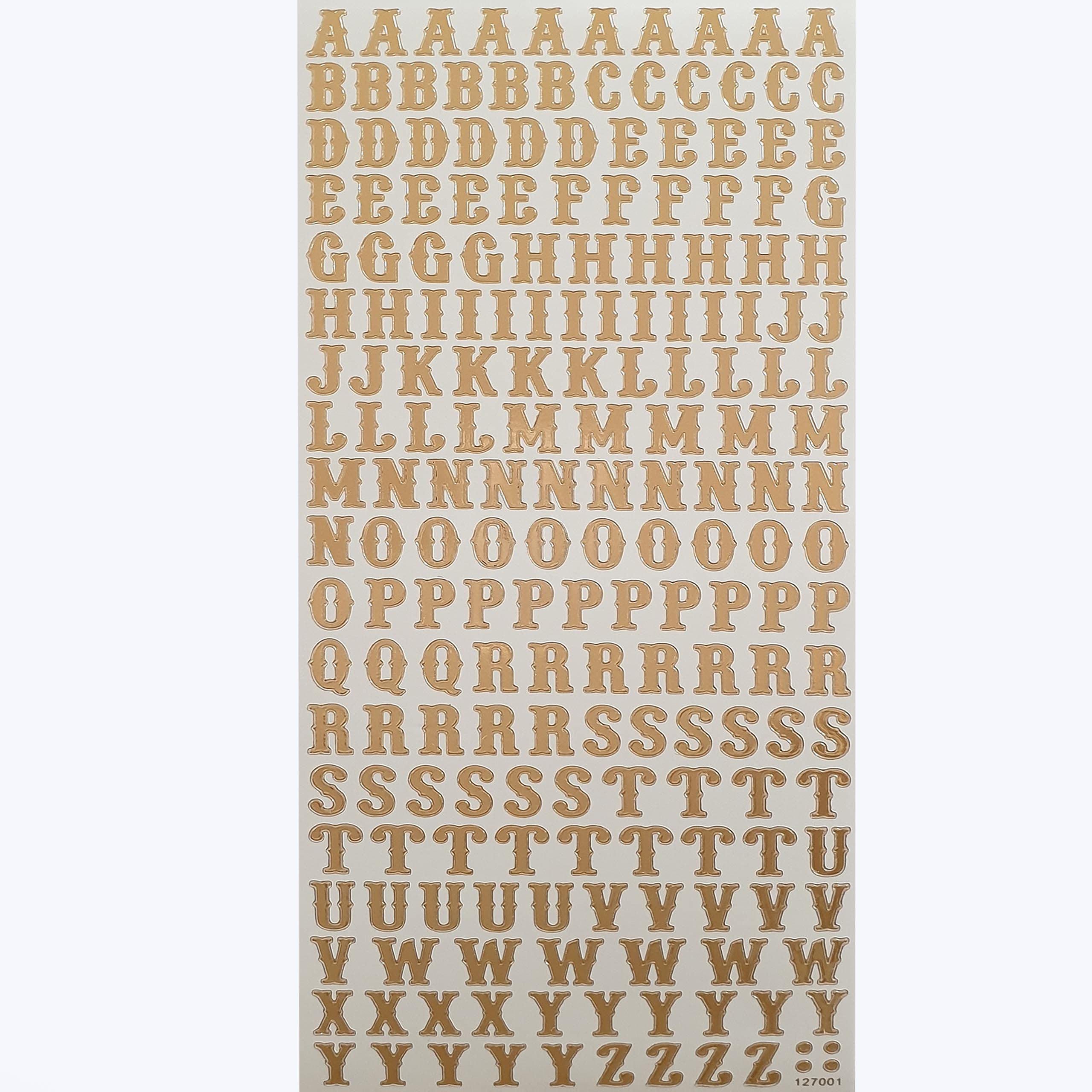 Pebble Eleven Gold,Rose Premium Quality Letter Stickers, Self Adhesive A-Z Alphabet Outline Stickers For Art Craft Decoration (Traditional Rose Gold)