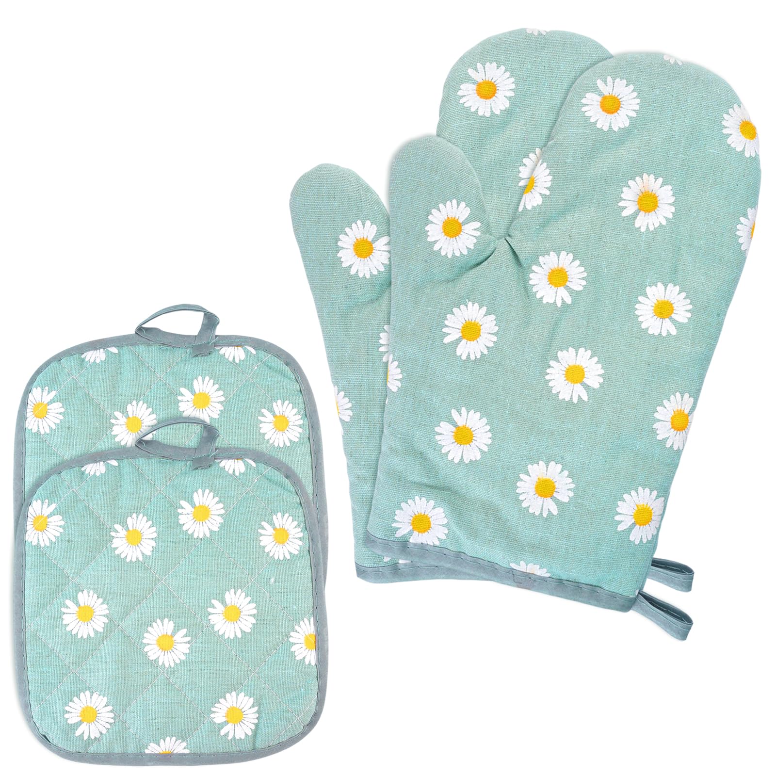 paire gants de cuisine coton