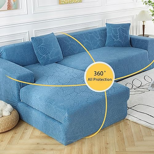 Miniatura 5 de Fundas elásticas para sofá modular, funda de sofá jacquard en forma de L, gruesa y antideslizante, protector de muebles, funda de sofá adecuada para