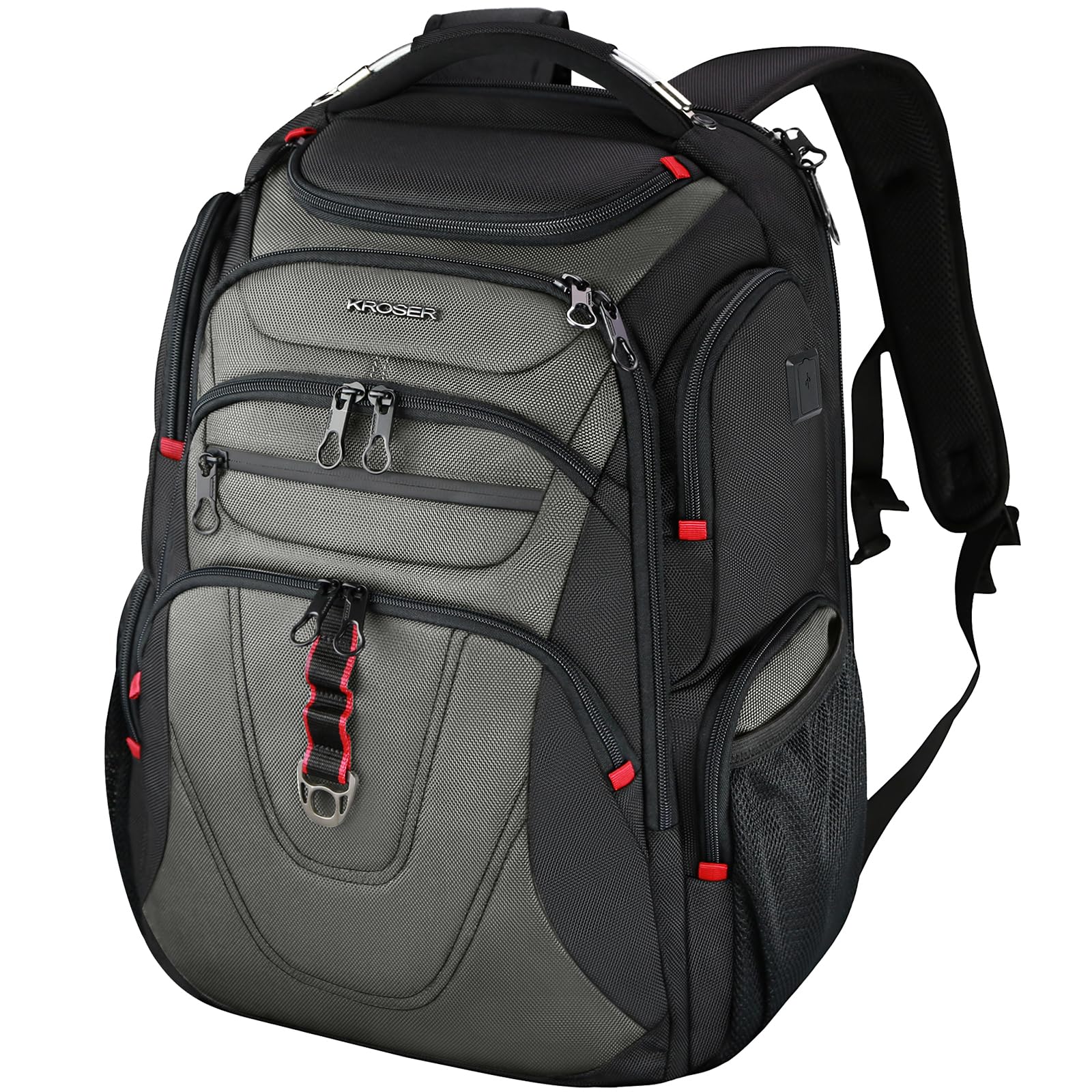 KROSER TSA Friendly Travel Laptop Backpack 17.3 inch XL Computer Backpack Water-Repellent College Daypack Business Backpack with RFID Pockets & USB Port for Men/Women-Black — Amazon image 14