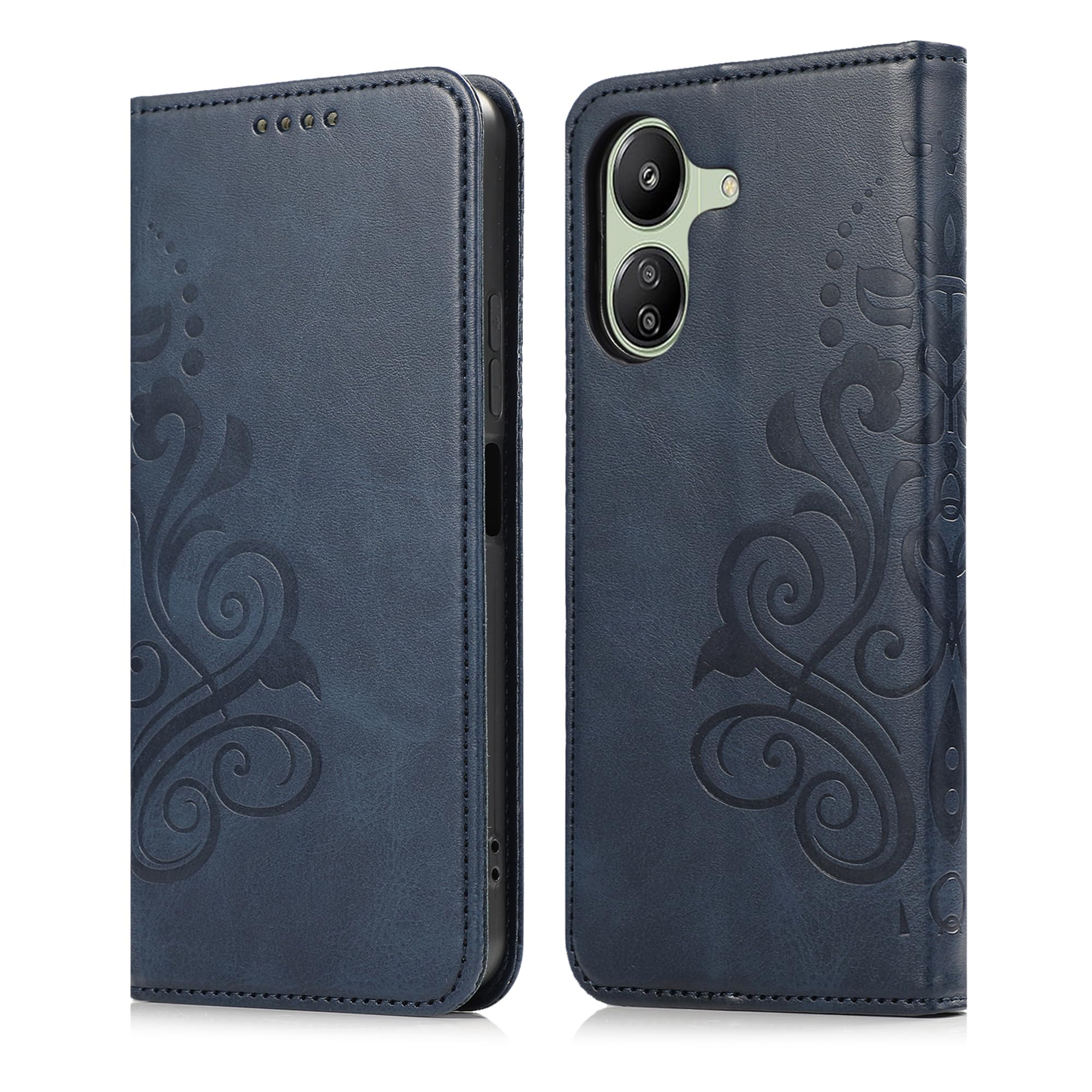 Cover per Xiaomi Redmi 13C (6.74) + Vetro Temperato, Custodia Flip in