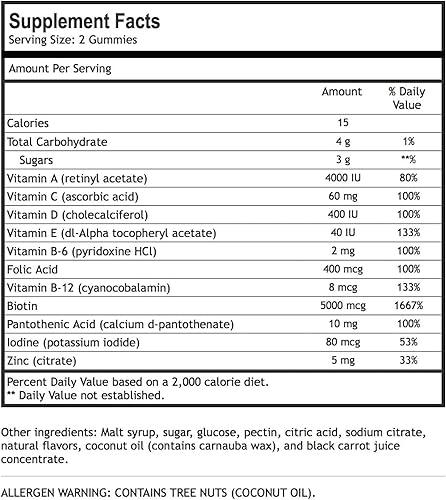 Miniatura 8 de Gomitas gruesas Bigbeard obtén una fórmula de crecimiento de barba más fuerte, más larga y gruesa para hombres con biotina, B12 y más de 10