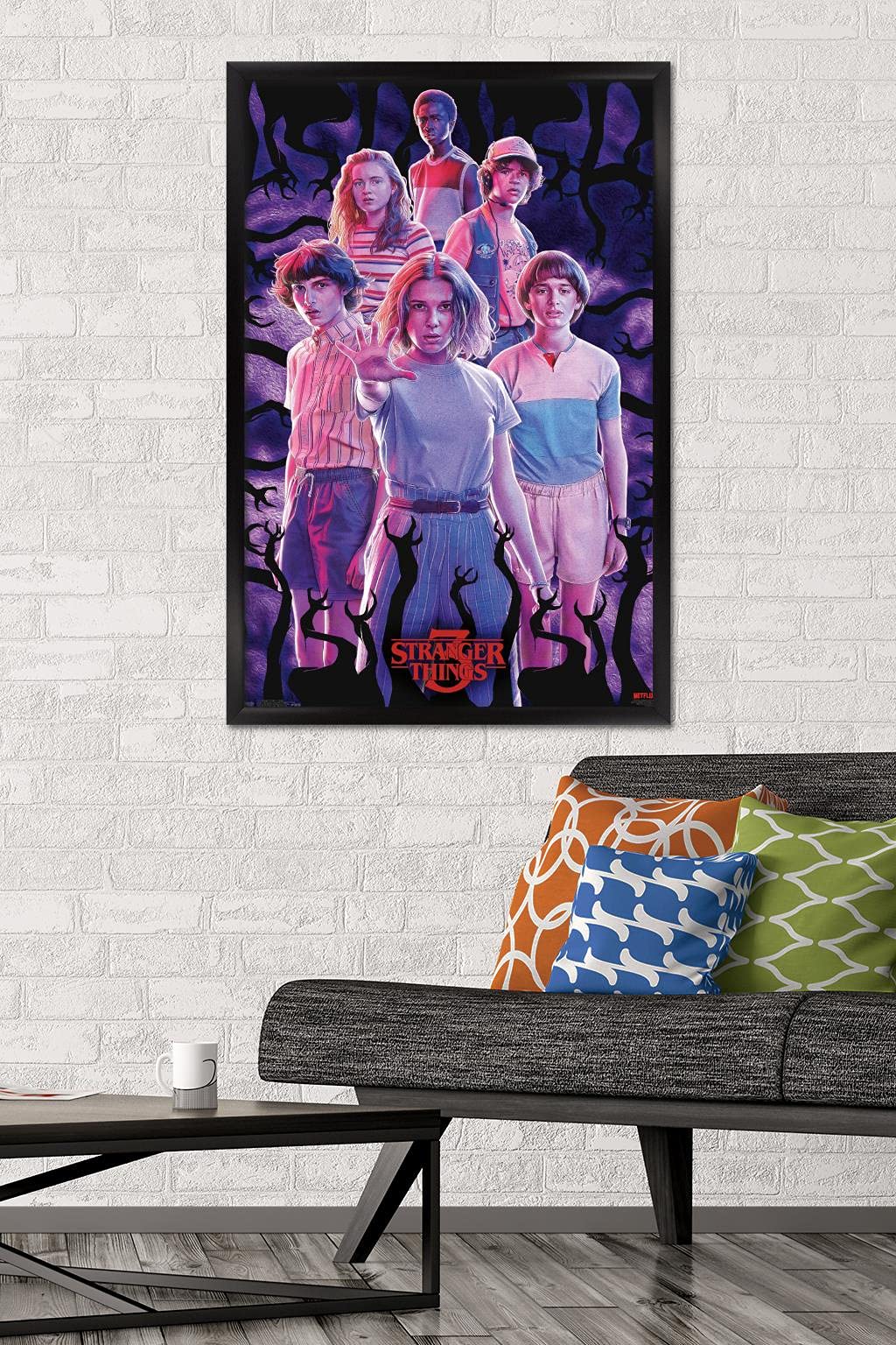 Trends International Netflix Stranger Things: Season 3 - Group Wall Poster, 22.375" x 34", Black Framed Version