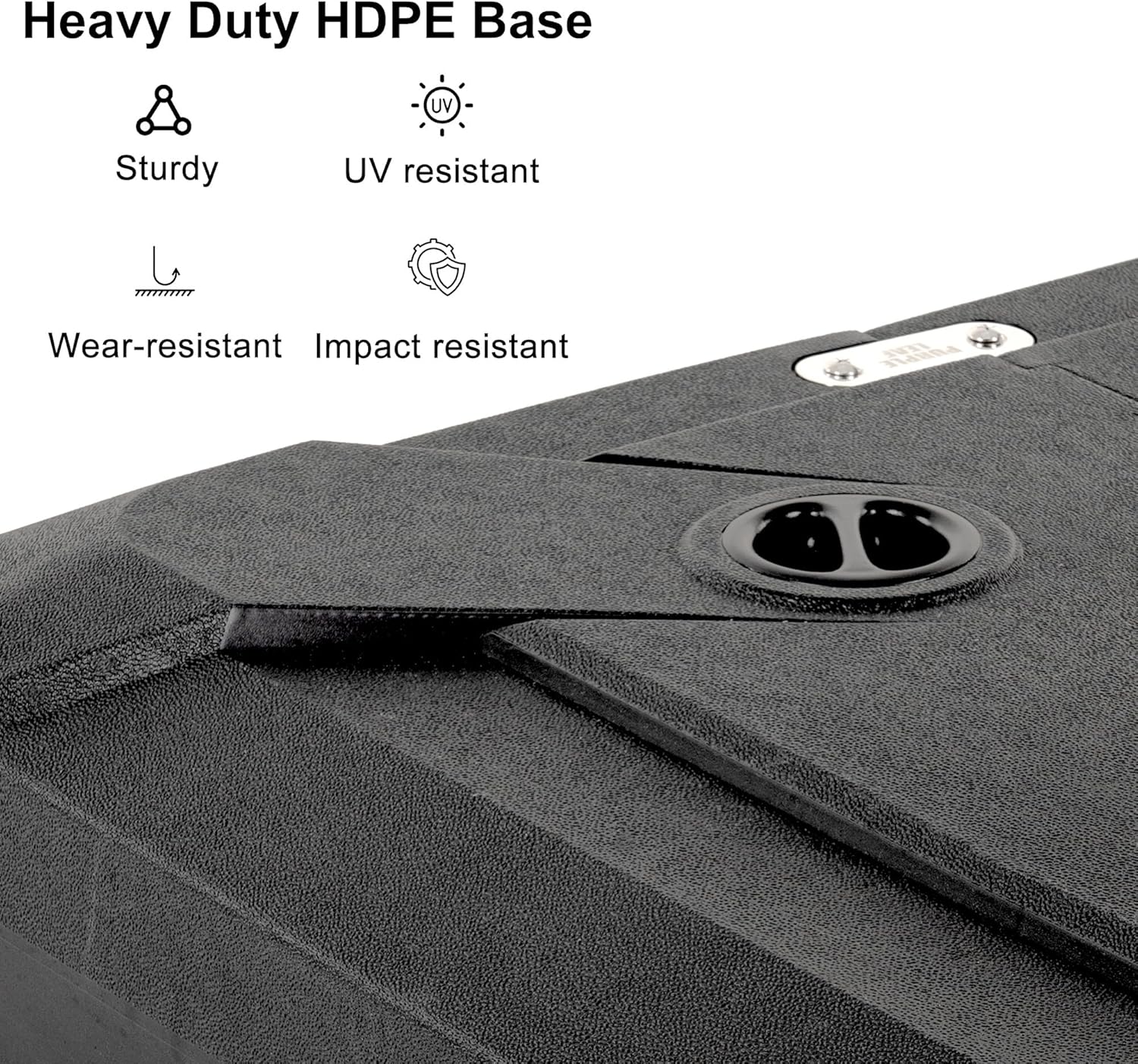 PURPLE LEAF 330 LBS Heavy Duty Patio Umbrella Base DBS540 Offset Cantilever Umbrella Base Sand/Water Filled Square