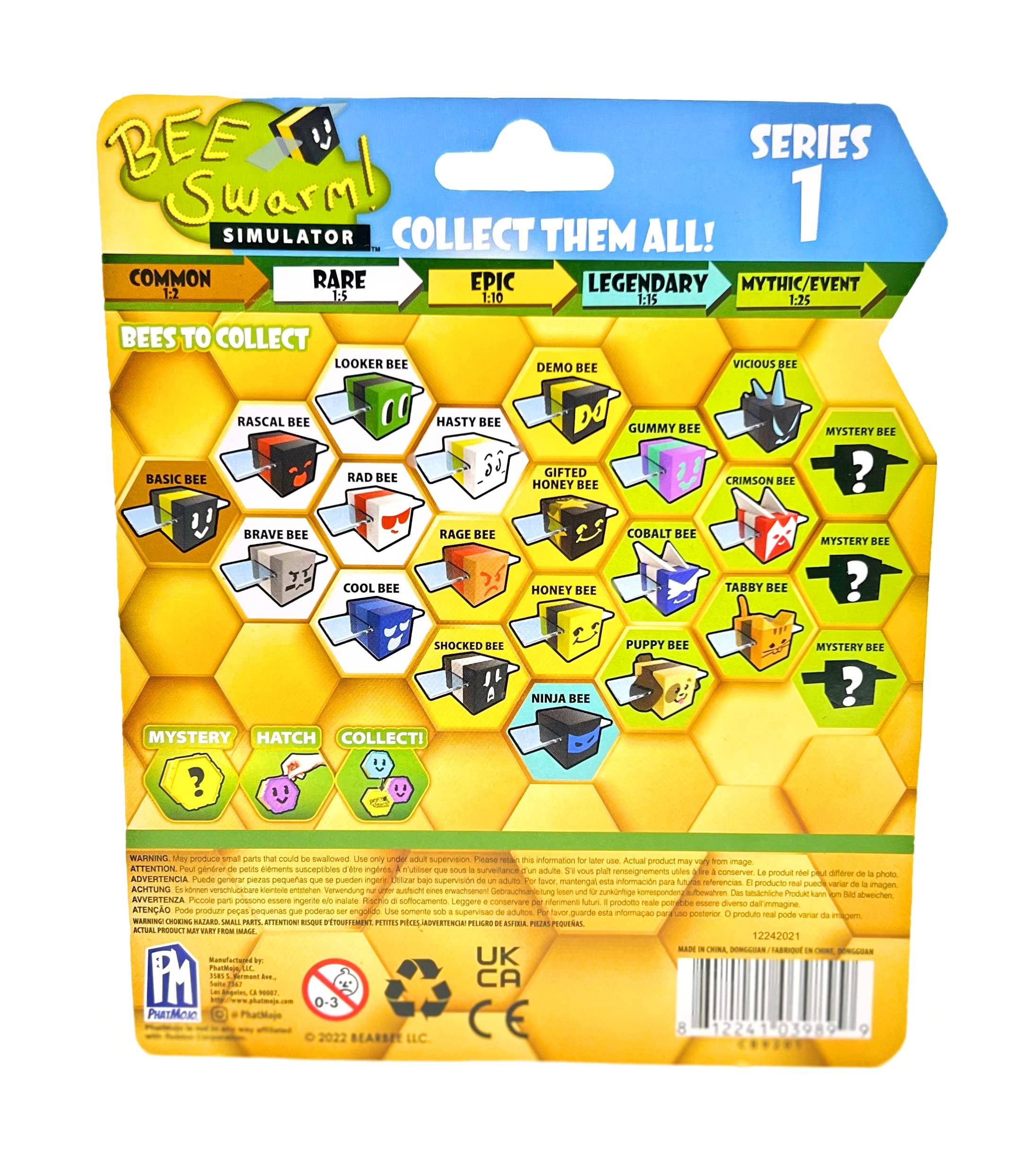 Amazon.com: Bee Swarm Simulator – Mystery Bee Starter Pack (Three 1"  Minifigures & Honeycomb Cases, Series 1) : Toys & Games