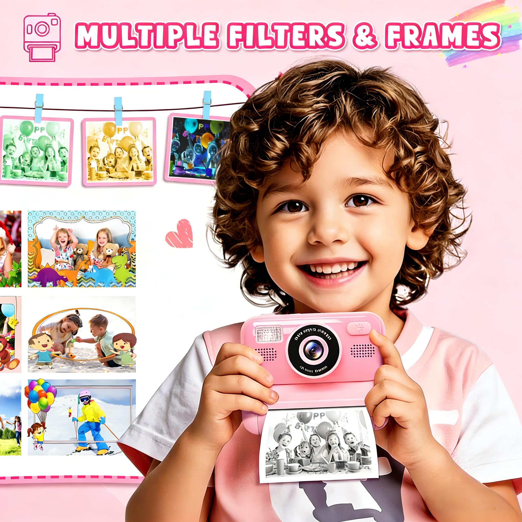 Aparat cyfrowy dla dzieci 2,4 ekran selfie 32 GB