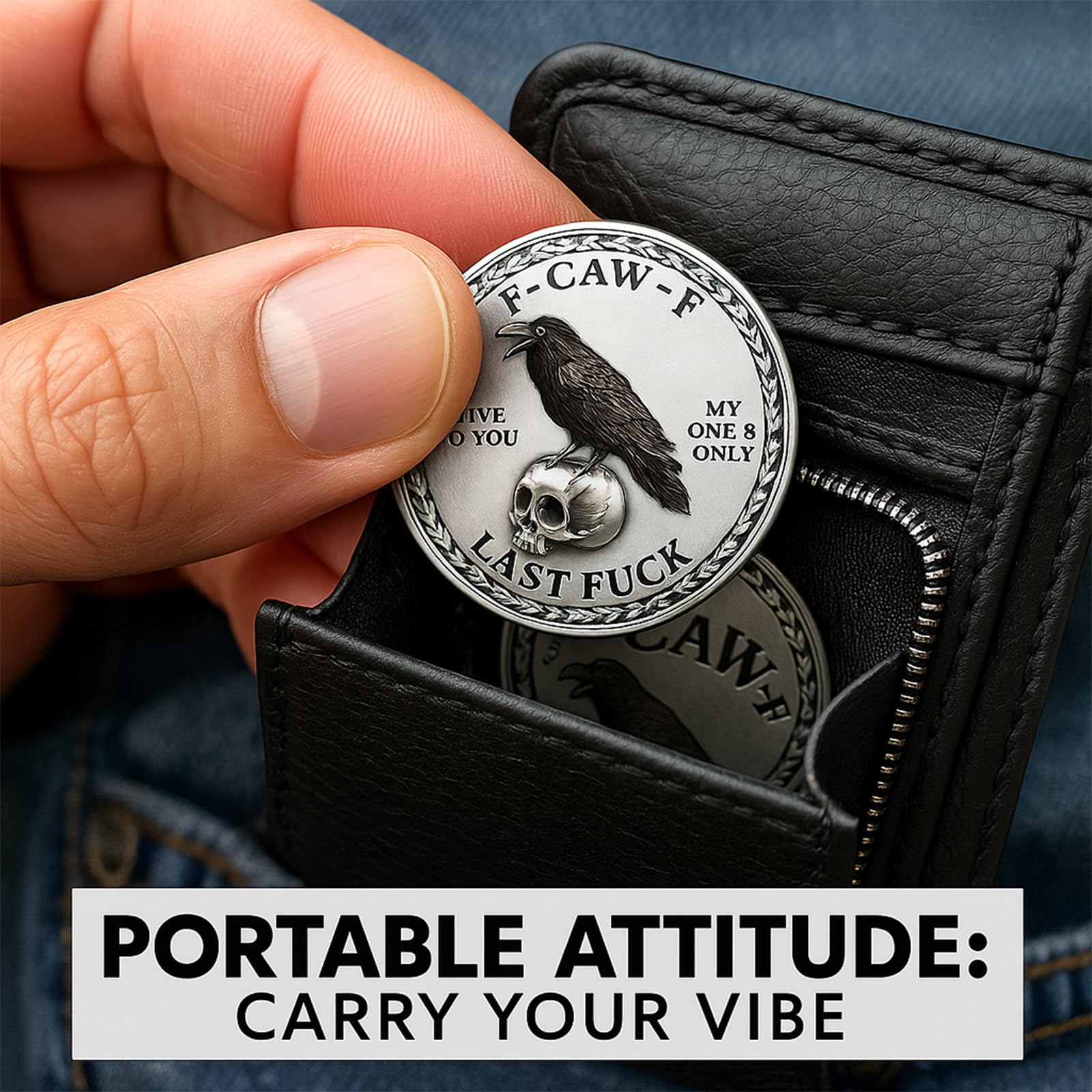 2Pcs F-CAW-F Coin, For Those Who Laugh at Life and Give Zero Fcks! Funny Decision Coin - Image 3