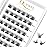 QUEWEL Cluster Lashes 72 Pcs Wide Stem Individual Lashes C/D Curl 8-16mm Length DIY Eyelash Extension False Eyelashes Soft for Personal Makeup Use at Home (H03-C-10)