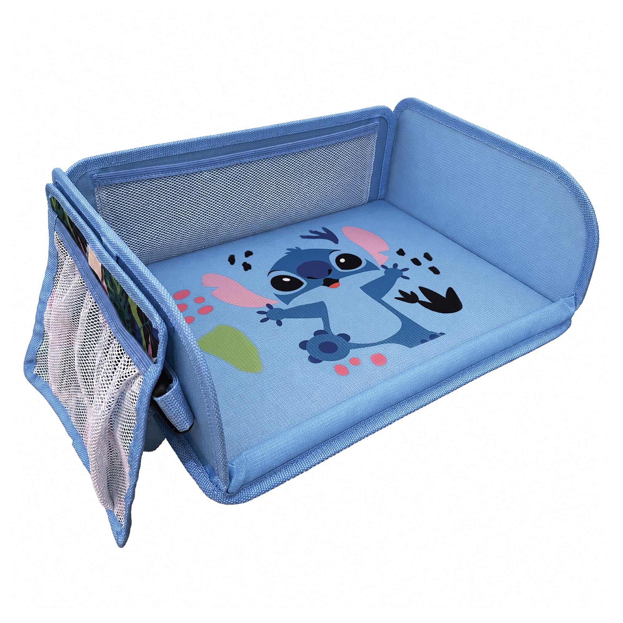 J.L. Childress Disney Baby Plateau de voyage 3 en 1 et support de tablette iPad, plateau de siège de voiture pour tout-petits et enfants, Stitch