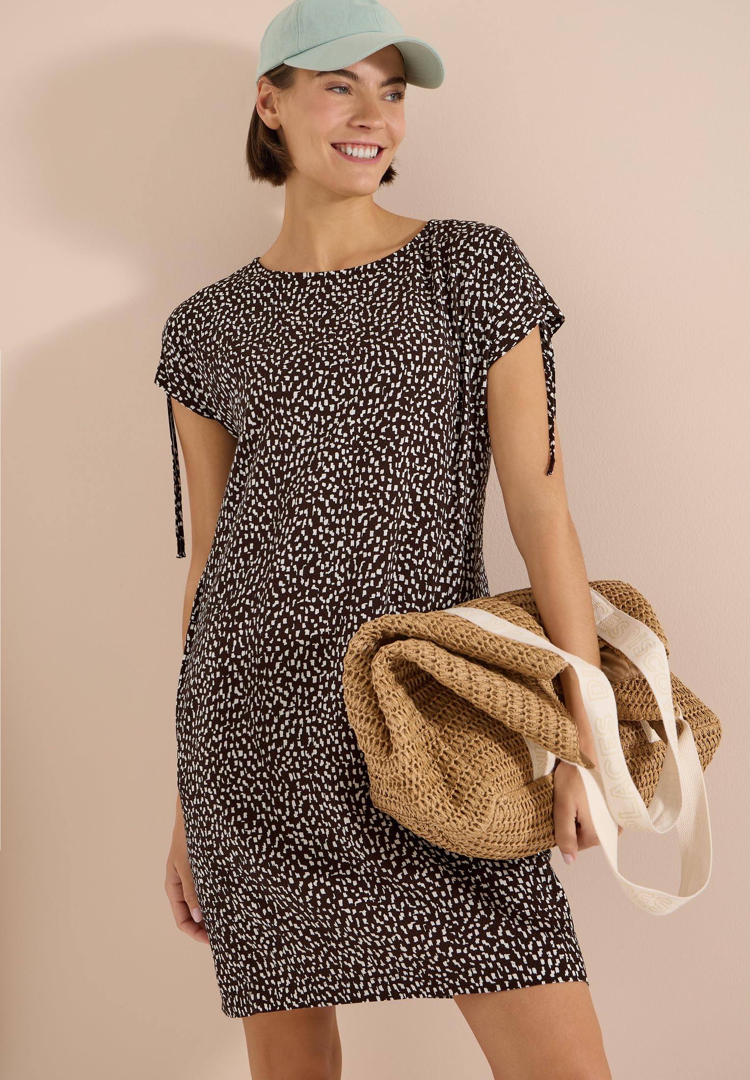 Cecil 1409369 Robe mi-Longue avec Manches Cap Femme (Lot de 1)