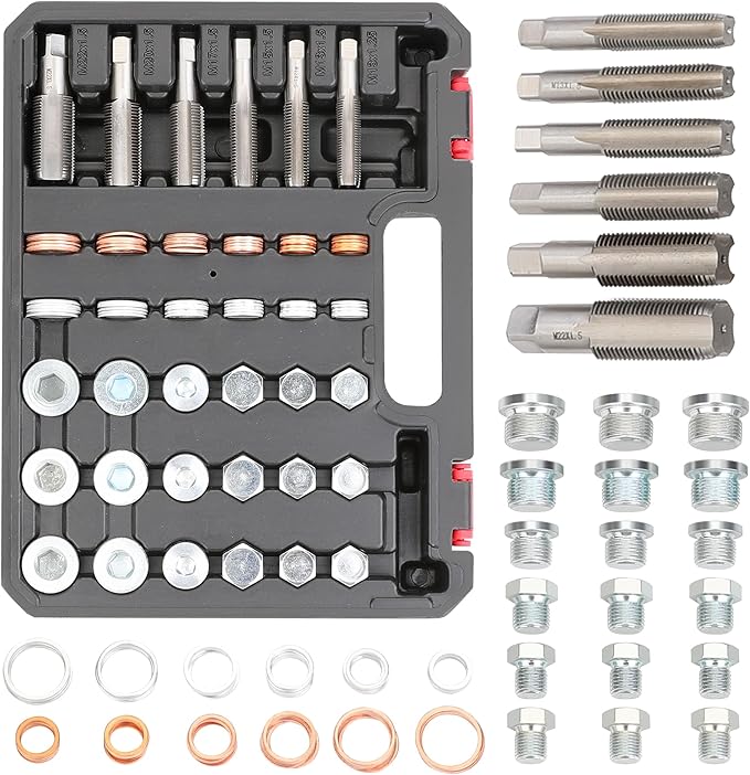 Hromee Oil Pan Thread Repair Kit, Comprehensive Oil Drain