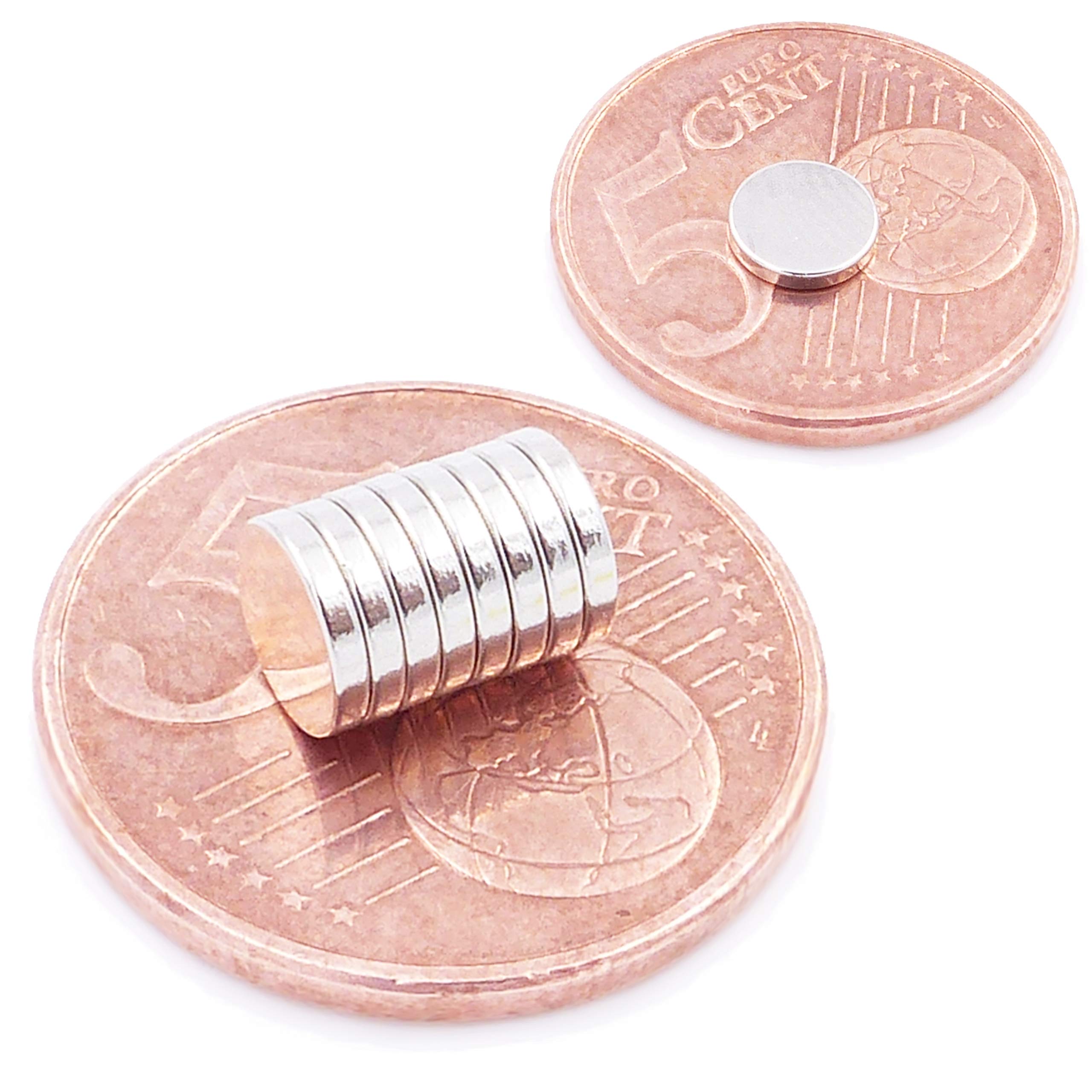 10 Mini Magneti N52 - Dischi In Neodimio 5x2mm Ultra Potenti Per