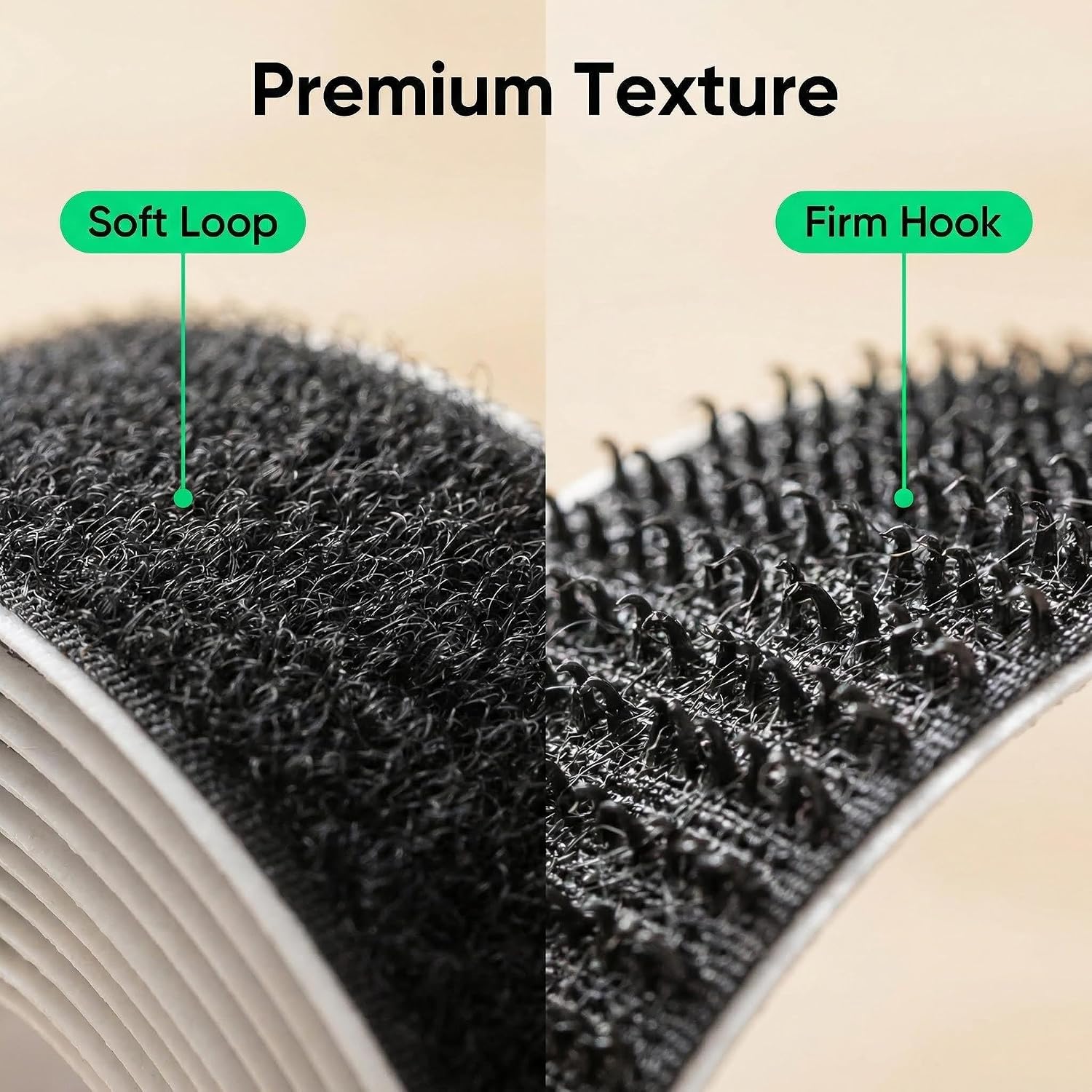Adhesive Hook and Loop Tape Sticky Back Self 1 Inch 20feet Heavy Duty Strips with Strong Glue, No-Drill Industrial Fastener Rolls for Home, Office, Classroom, Car, Crafts (Black, 4in x10ft)