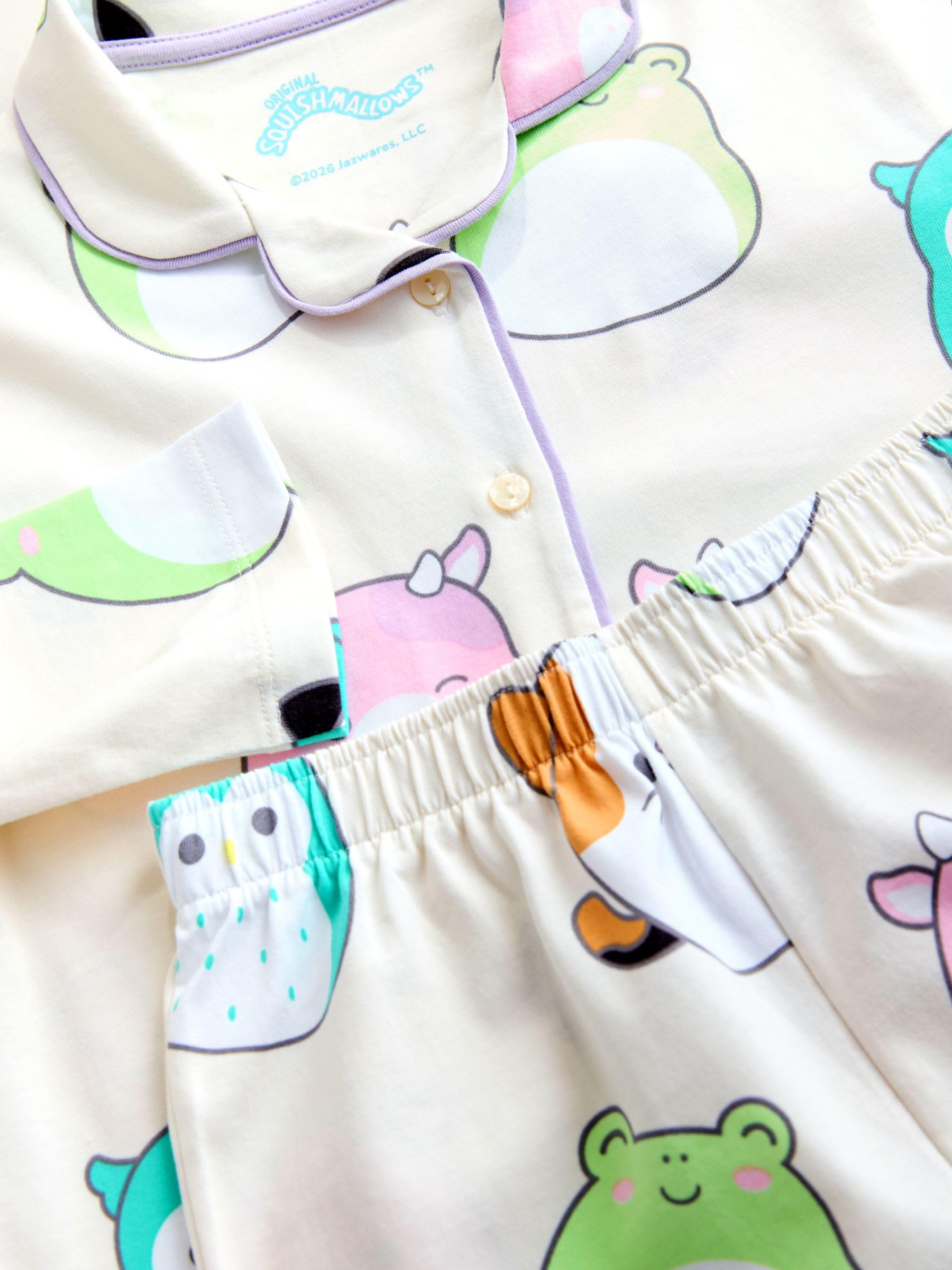 NEXT Ragazza Pigiama con Bottoni e Squishmallow | Bambino, Standard, Mid Rise, Pull On, 100% cotone