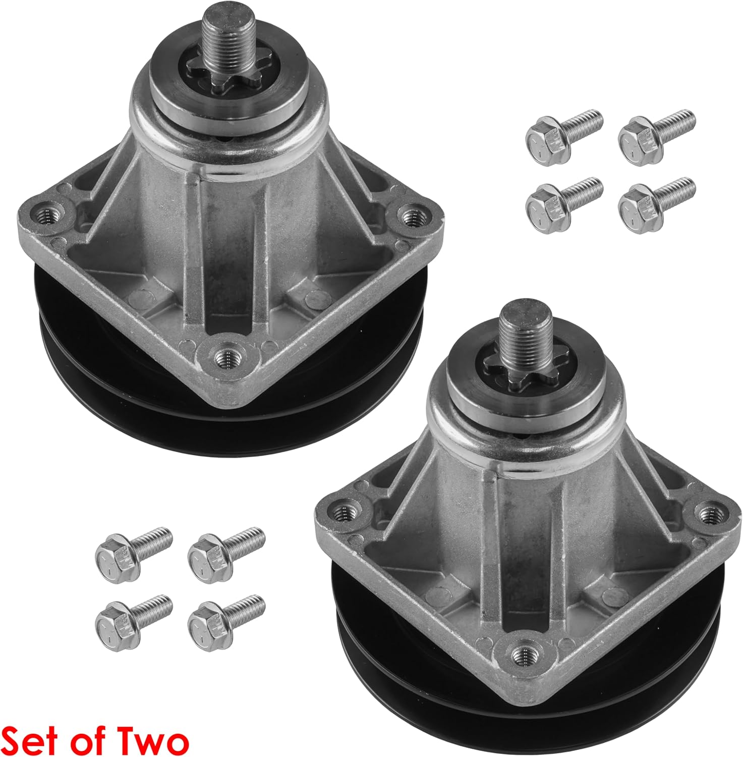 Caltric 2 Spindle Assembly Compatible with MTD Compatible with Cub Cadet 6180430 6180240 9180240 9180430 A B C