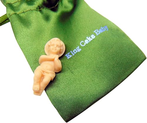 Miniatura 2 de Westmon Works King Cake Baby Jesus Figurine Mardi Gras Mini figura con bolsa de regalo