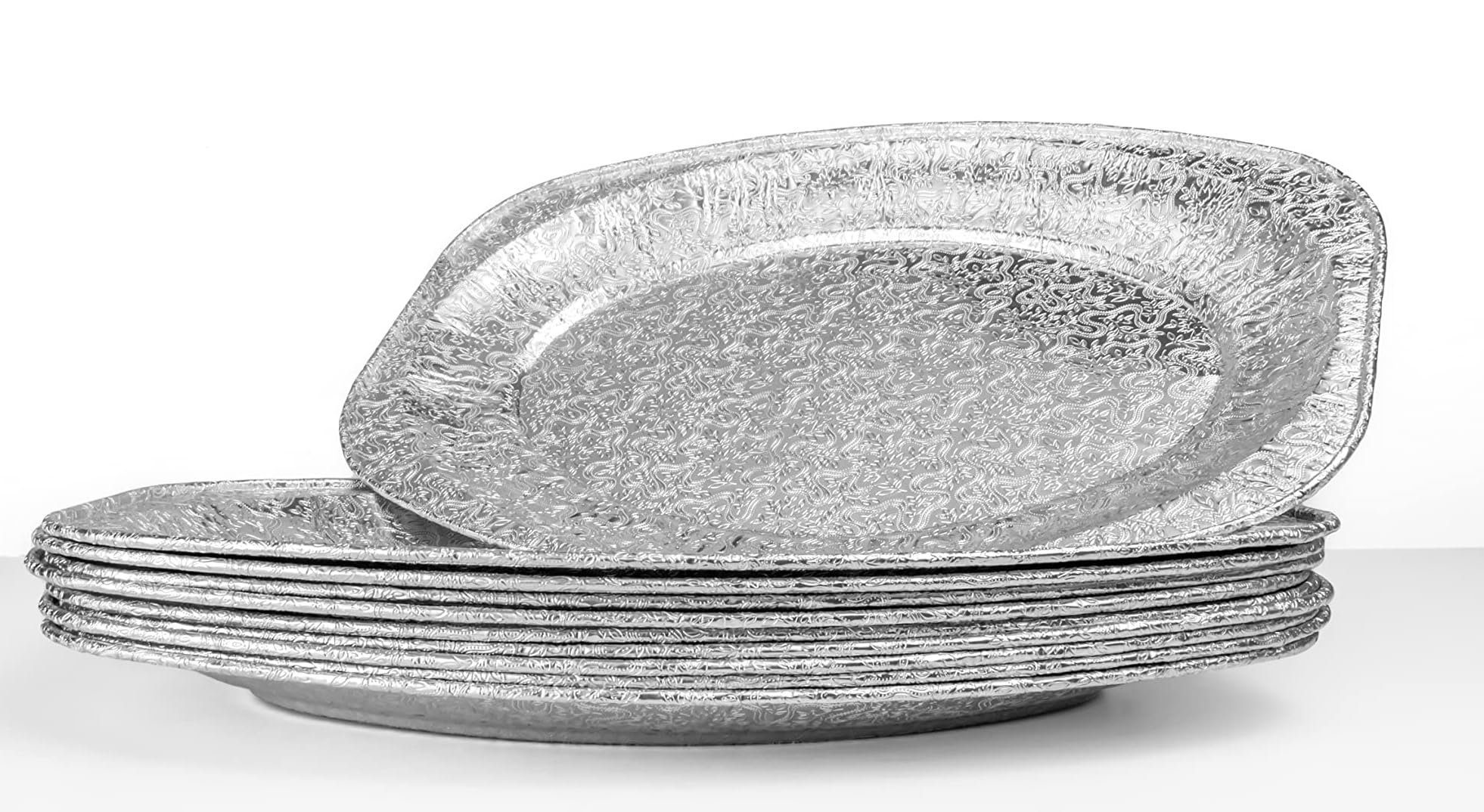 Lot De 8 Plats Ovales En Inox - Longueurs Variées (20 à 35 Cm) - Idéal Pour Service Ou Cuisine