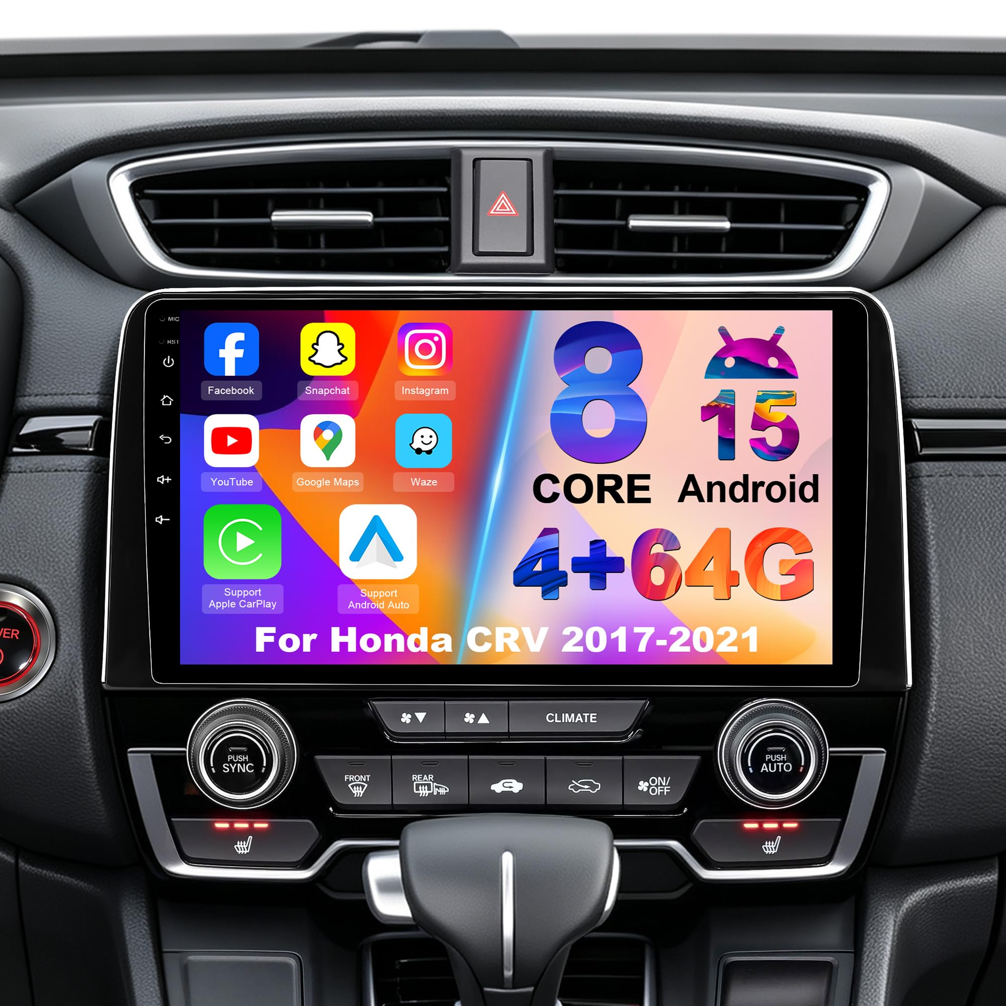 8 Core 4G+64G Car Radio Stereo for Honda CRV 2017-2021