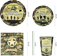 Vista 20 de Alice Tea Party Decorations - Baby Shower Paper Plates, Napkins, Cups & Straws for 24 Guests, 120 Pcs Disposable Party Dessert Dinnerware