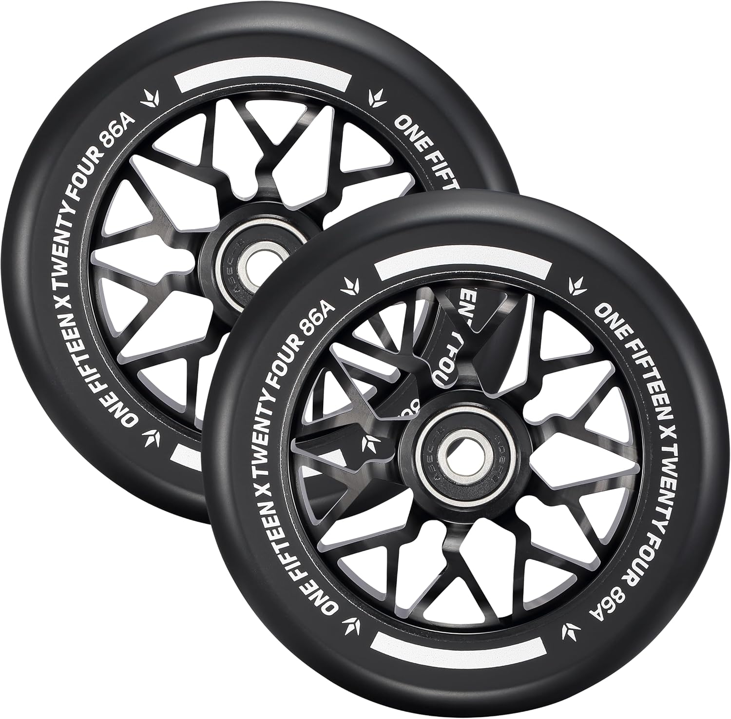 Envy Scooters Sector Wheels Pair | 120mm x 26mm | Silver/Black