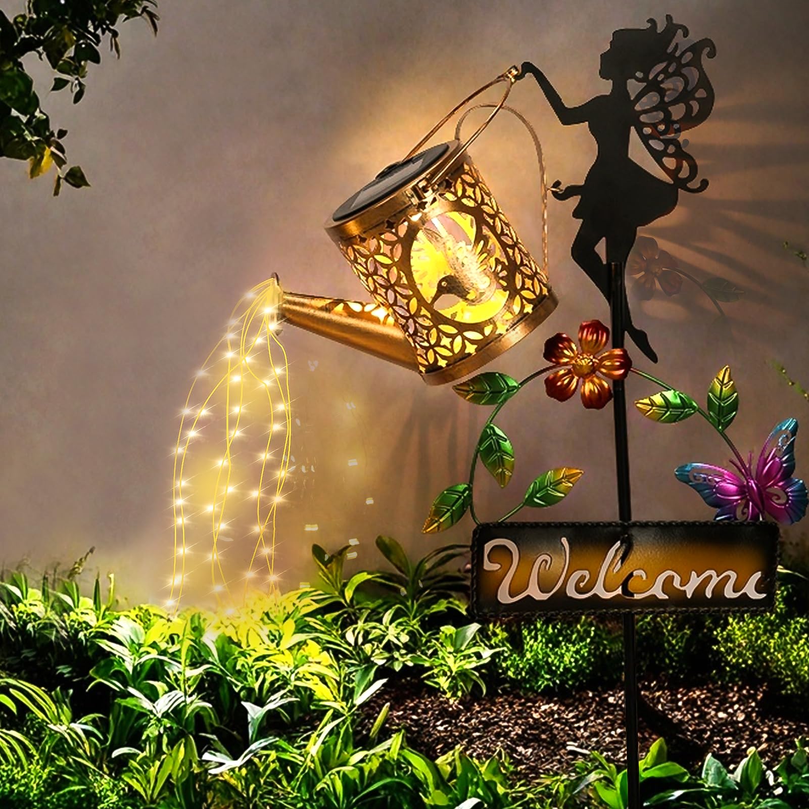 ZKLiLi Solarlampe, Garten Fee Outdoor Dekoration wasserdicht Hof Rasenpfad Garten Dekoration Geschenke